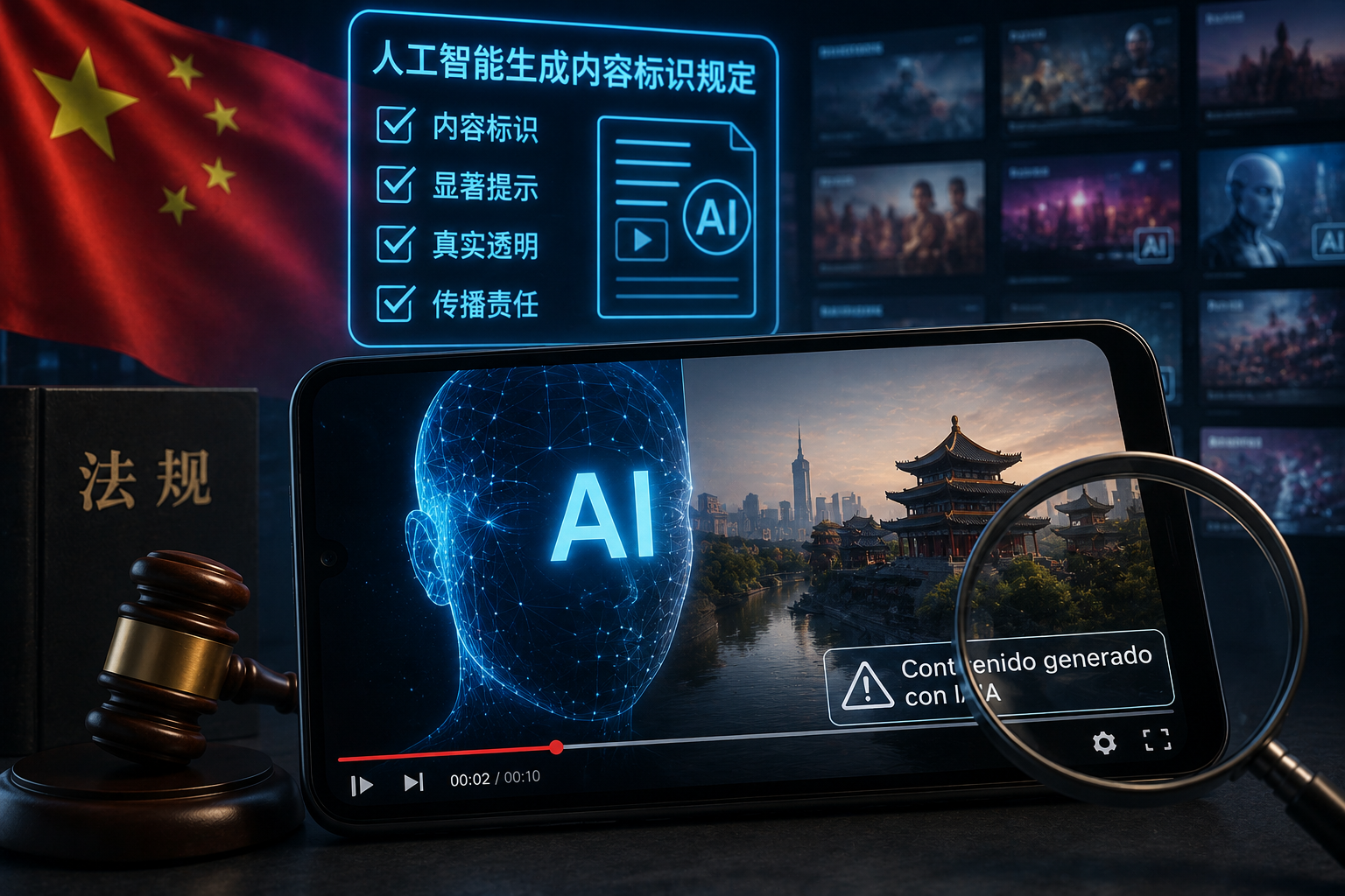 CHINA OBLIGARÁ A ETIQUETAR CONTENIDO CREADO CON INTELIGENCIA ARTIFICIAL