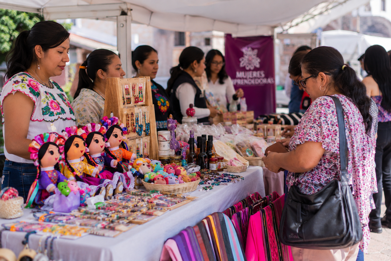 “LA MERCADITA” IMPULSA A MUJERES EMPRENDEDORAS E INDÍGENAS EN CELAYA 🛍️💜✨