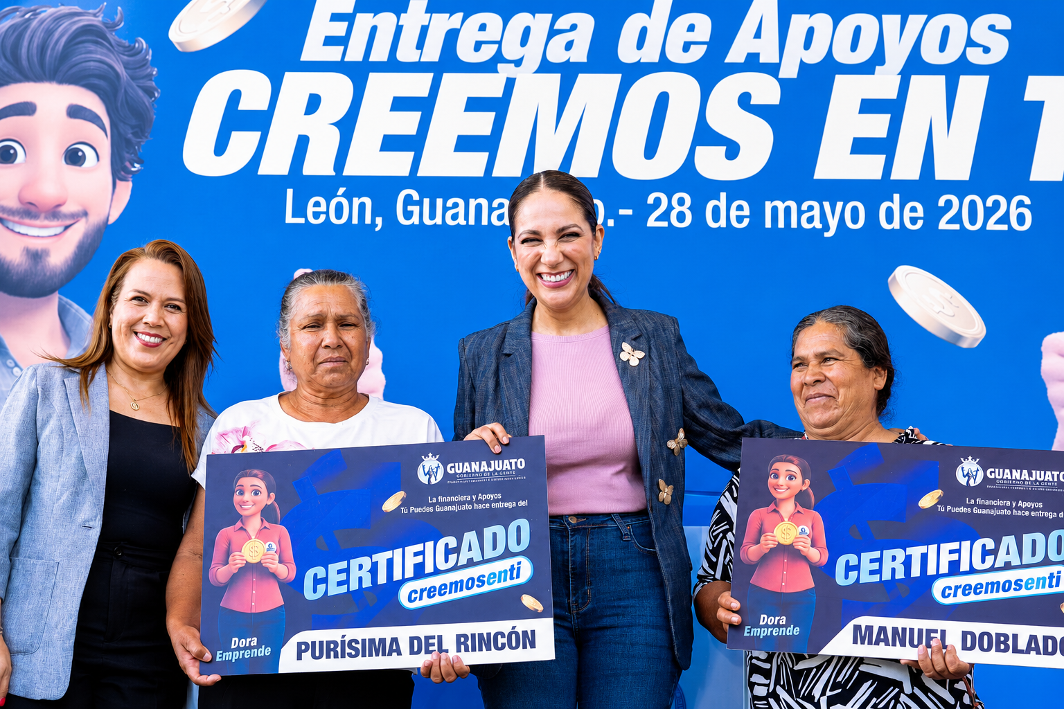 LIBIA DENNISE ENTREGA APOYOS DEL PROGRAMA “CREEMOS EN TI” PARA IMPULSAR EL EMPRENDIMIENTO